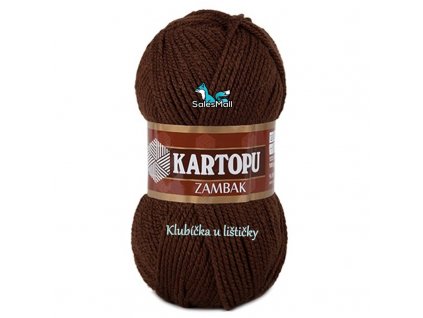 Příze Kartopu Zambak 890 - tmavě hnědá