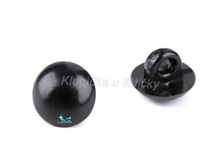 Knoflík / oči k našití 7mm černé