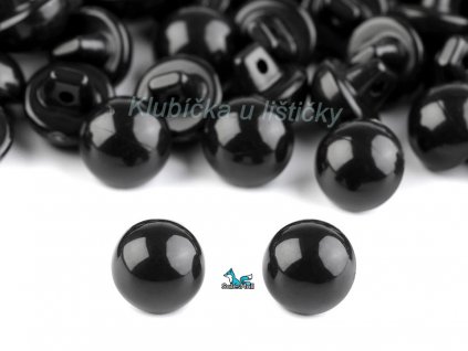 Knoflík / oči k našití 9mm černé