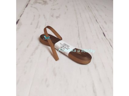 Taftová stuha 6mm 714 - ořechově hnědá