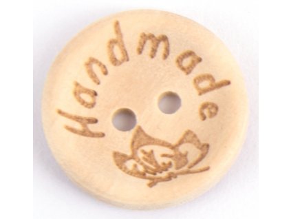 Knoflík dřevěný Hand made 20mm