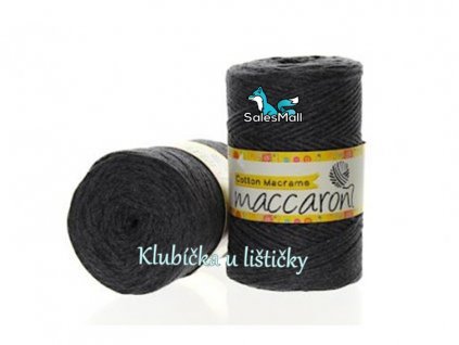 Cotton Macrame  šedočerná 37