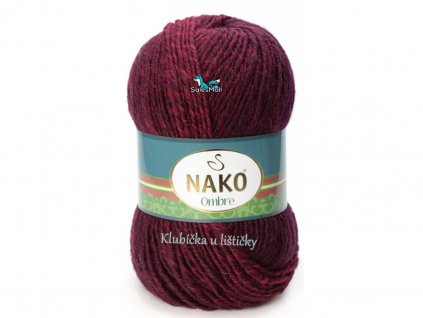 Příze Nako Ombre 20312 červený melír