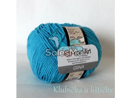 YarnArt Příze Gina / Jeans 55 - tyrkysová