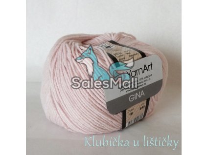 YarnArt Příze Gina / Jeans 18 - světle růžová