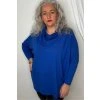 Tunika  s rolákovým golierom modrá (Farba Modrá, Veľkosť SIZE PLUS)