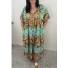 Ivy dlhé šaty PLUS SIZE modré (Farba Modrá, Veľkosť SIZE PLUS)