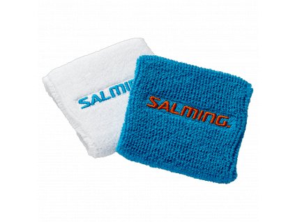 SALMING Wristband Short 2-pack White/CyanBlue