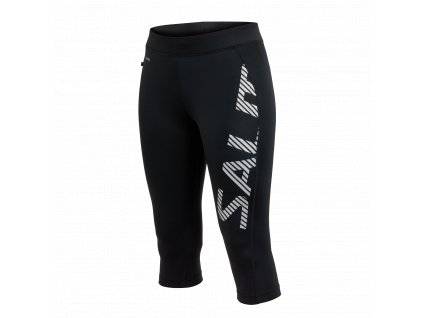 SALMING Run Capri Logo Tights Women Black/Silver Reflective