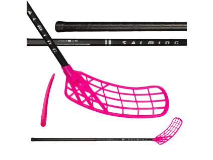 SALMING Q-series Carbon Pro 2.0 RD Trident 27 Black/Silver (Délka hole 96 (107) cm, Strana hole Levá ruka dole)