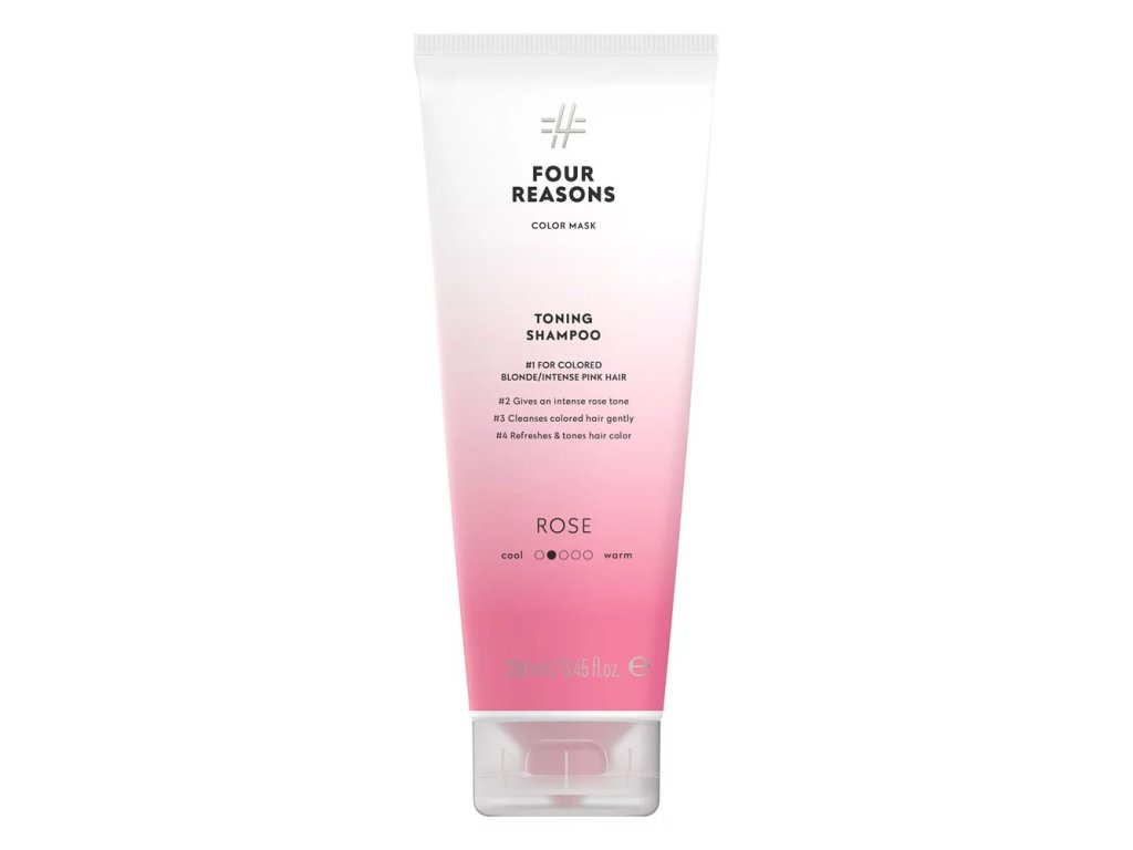 Four Reasons Color Mask Shampoo Rose sävyttävä shampoo vaaleille ja pinkeille hiuksille