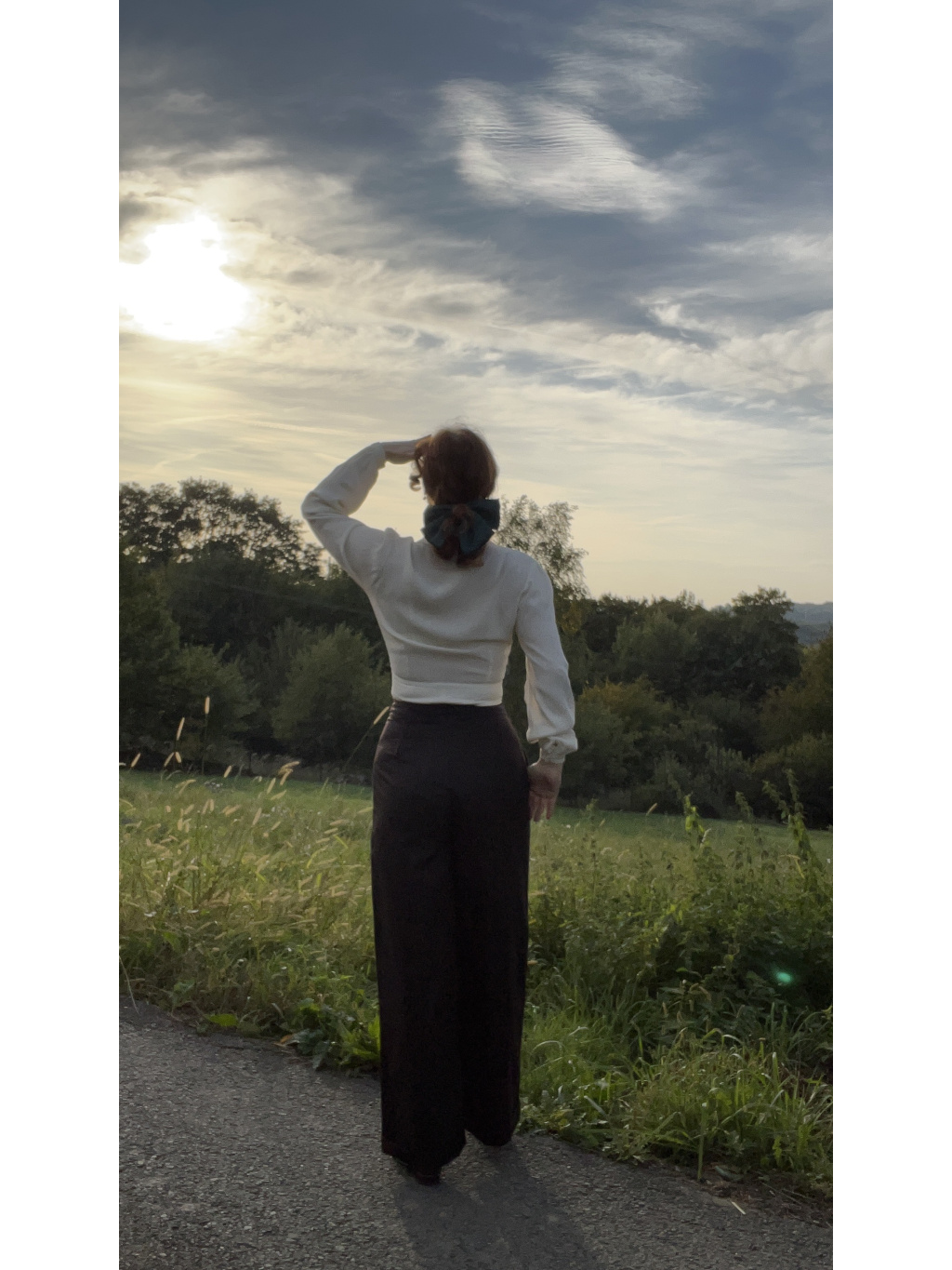 Spodnie retro Audrey w stylu lat 40. - czekoladowy brąz