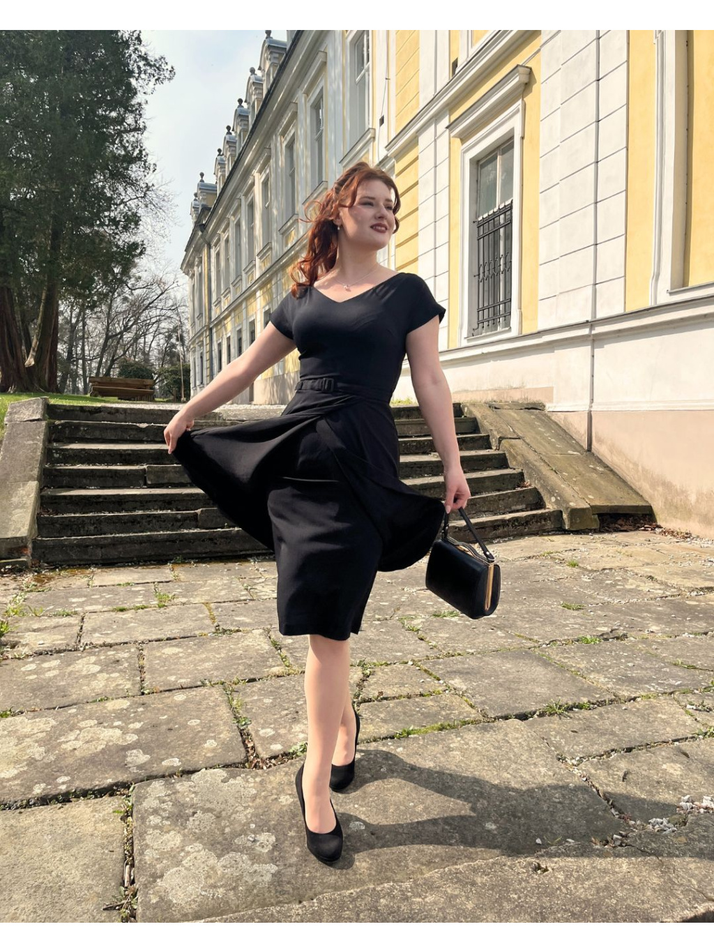 Sukienka-ołówek Dita w stylu lat 50. - czarna