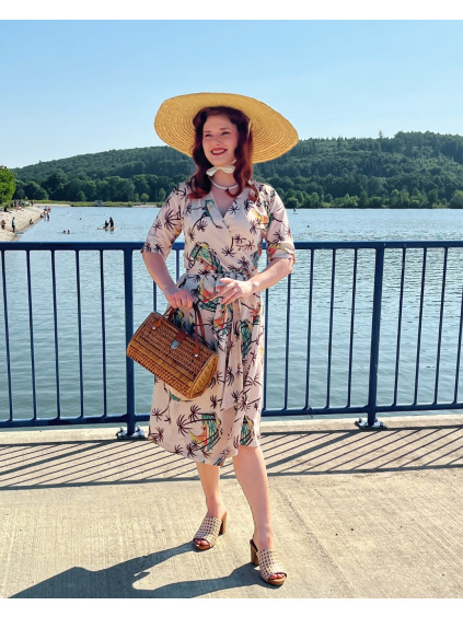 Sukienka kopertowa Vivian w stylu retro – Tahiti