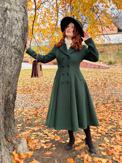 Vlněný retro kabát - Předprodej