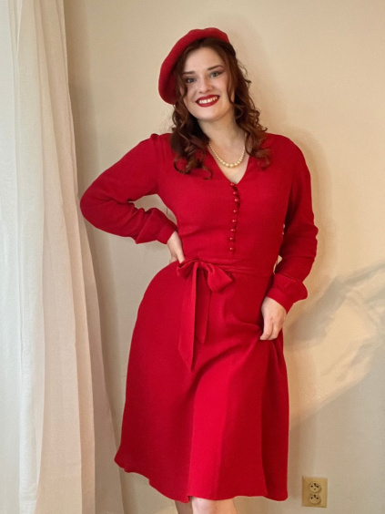 Retro šaty Clarice - Lipstick Red