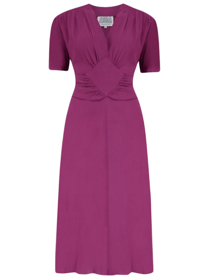 Retro šaty dle střihu ze 40. let Ruby – Mulberry