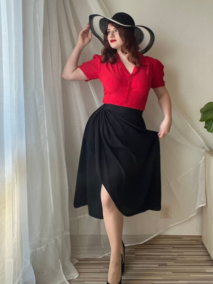 Zavinovací sukně Deanna - černá