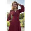Retro šaty Ava - vínově červené