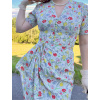 Sukienka retro z kopertową spódnicą, wzór Mabel Poppy