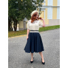 Kolová sukně Sylvia - temně modrá