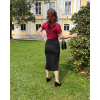 Spódnica plisowana Jitterbug z wysokim stanem i obcisłym krojem – czarna