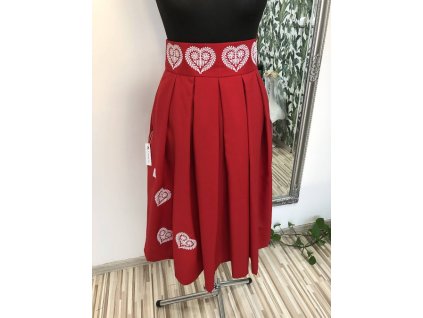 Midi skladaná sukňa