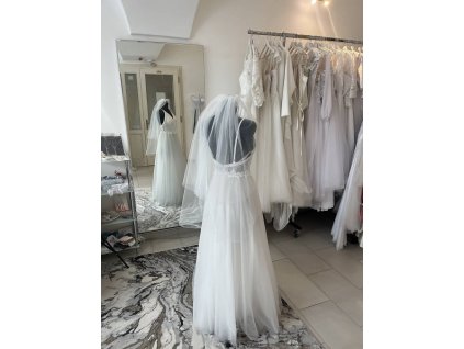 Závoj krátky- Biely