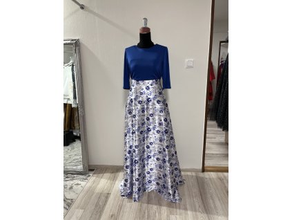 Saténová folk cibuľak sukňa