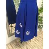 Kruhová sukňa modrá s výšivkou