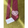 Vyšívaná kravata- bordová