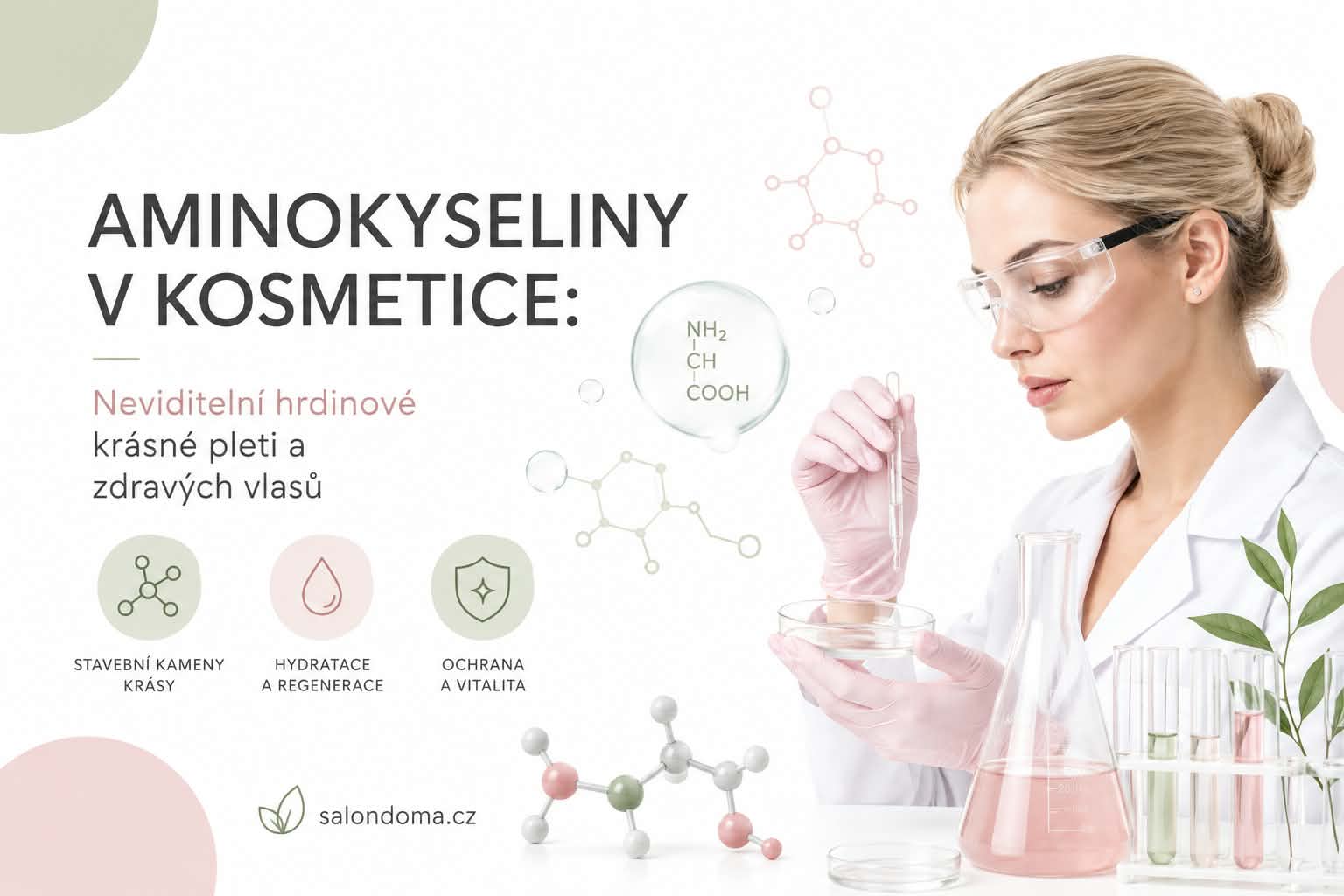 Aminokyseliny v kosmetice: Neviditelní hrdinové krásné pleti a zdravých vlasů