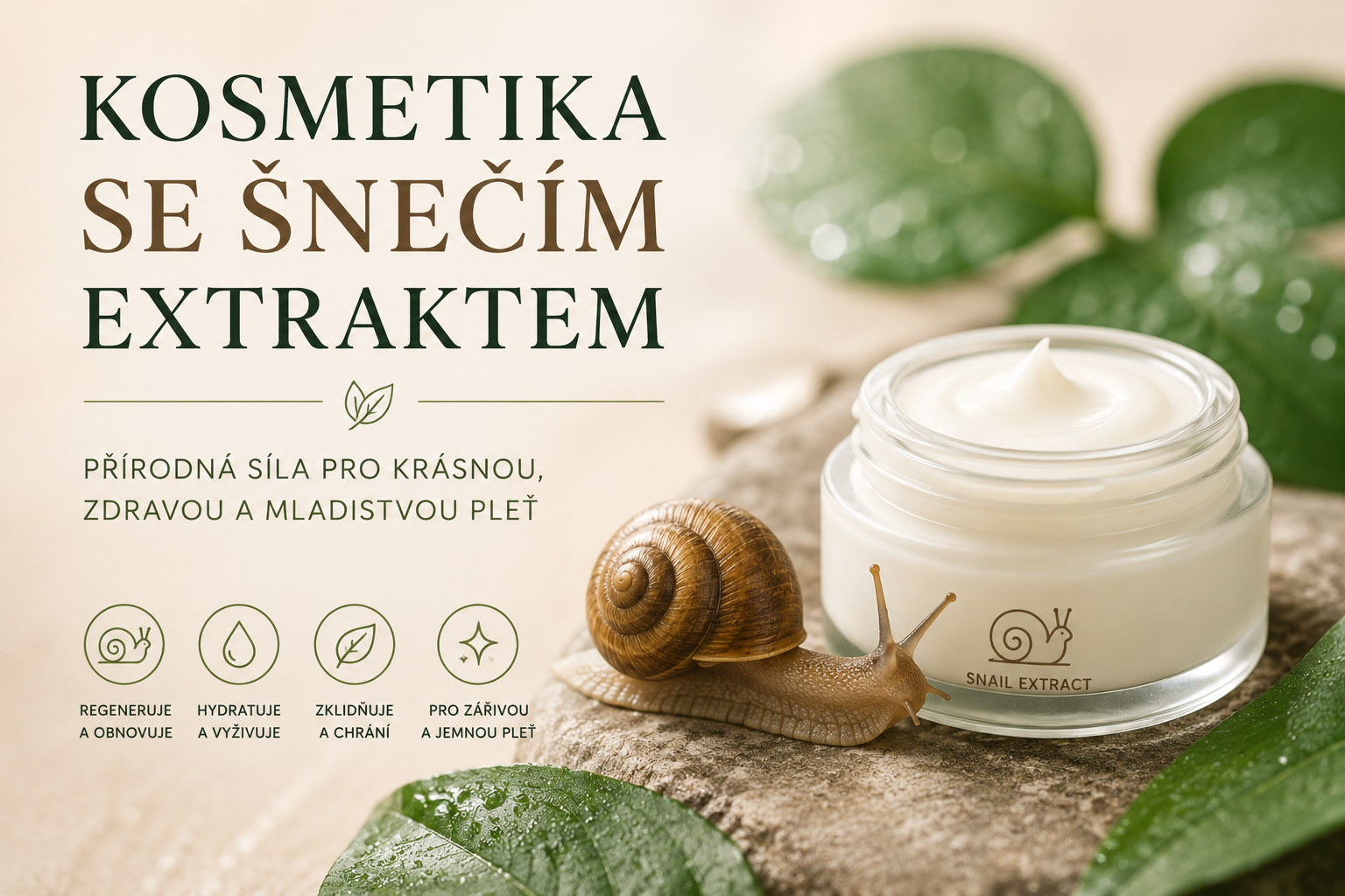 Kosmetika se šnečím extraktem: Přírodní tajemství krásné a mladistvé pleti
