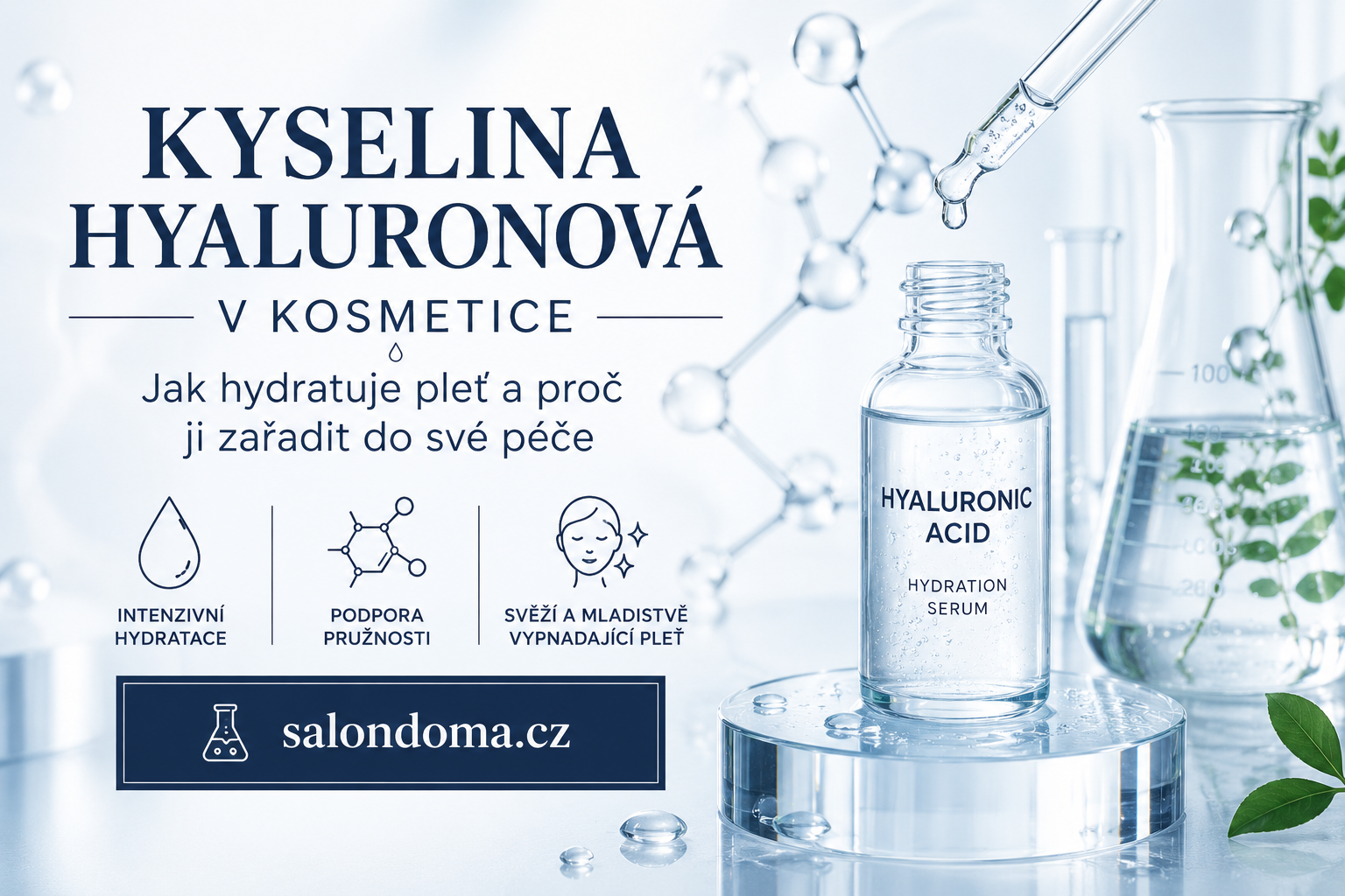 Kyselina hyaluronová v kosmetice: Tajemství hydratované a mladistvě vypadající pleti