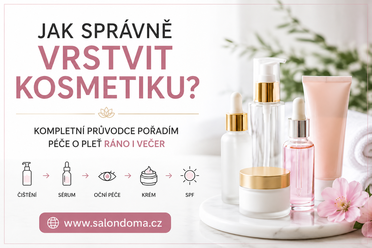 Jak správně vrstvit kosmetiku? Kompletní průvodce pořadím péče o pleť ráno i večer