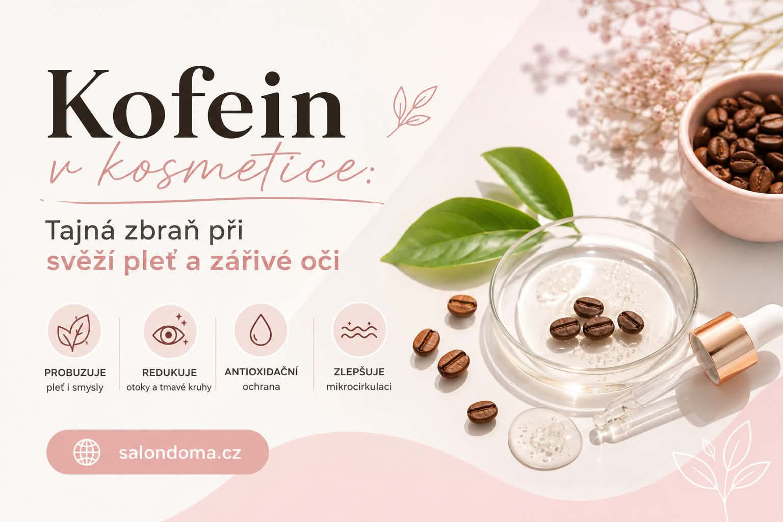 Kofein v kosmetice: Tajná zbraň pro svěží pleť a zářivé oči