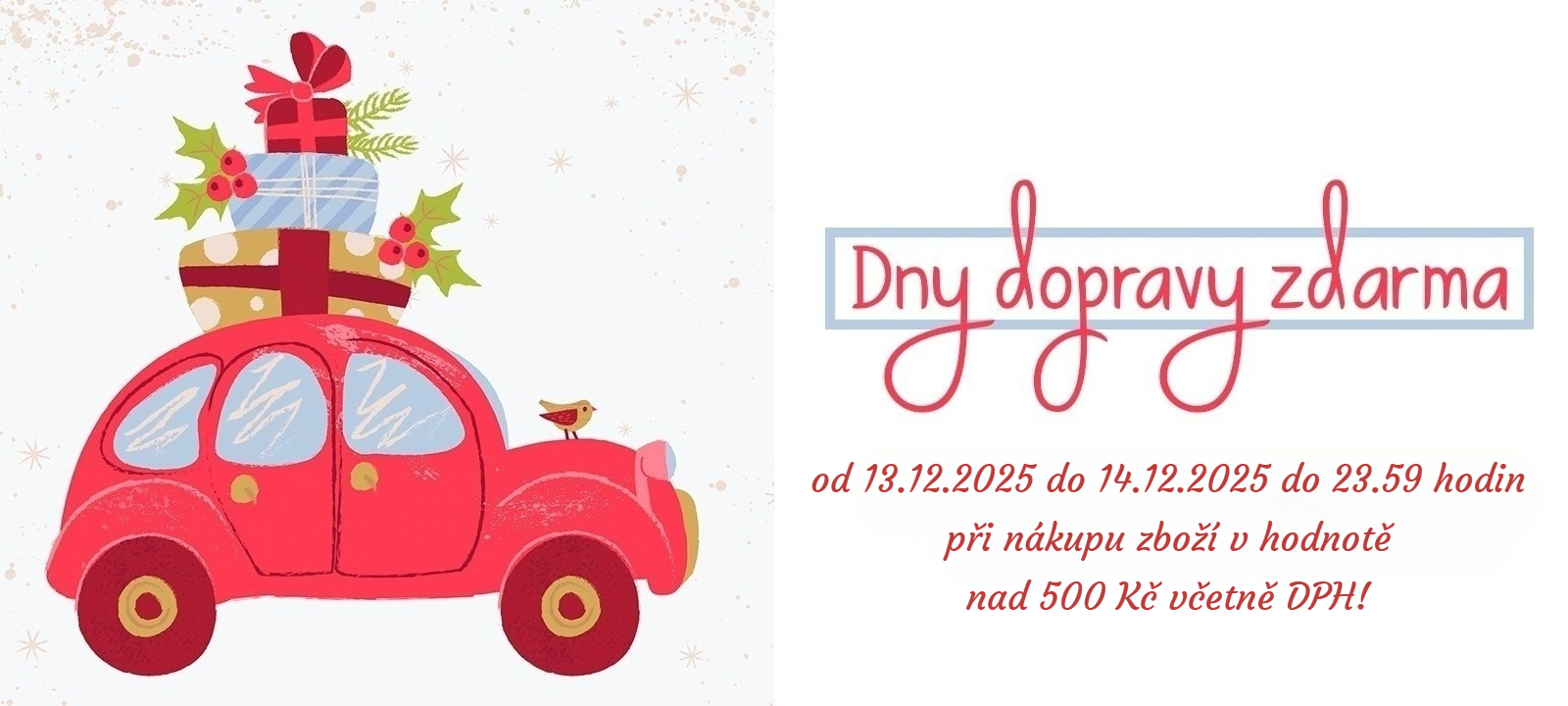 Dárky na poslední chvíli s dopravou zdarma!