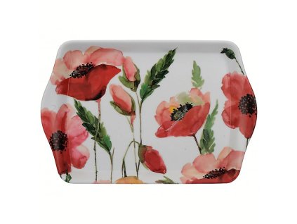 Creative Tops Melaminový tácek Watercolour Poppies 21x14 cm