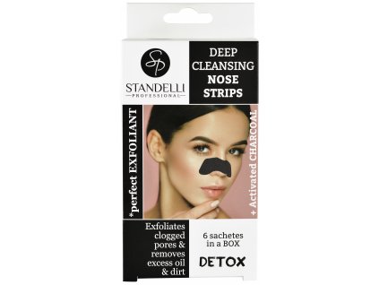 Standelli professional DETOX Čisticí pásky na nos s aktivním uhlím 6 ks