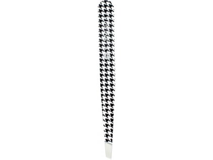 Standelli Professional Designová pinzeta na obočí zkosená špička černo/bílá 9,5 cm