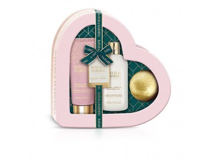 BAYLIS & HARDING Sada péče o tělo Jojoba, Vanilla & Almond Oil Heart 3 ks