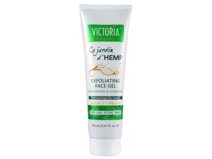 Victoria Beauty Le Jardin d'HEMP Exfoliační pleťový peeling s konopným olejem 150 mL