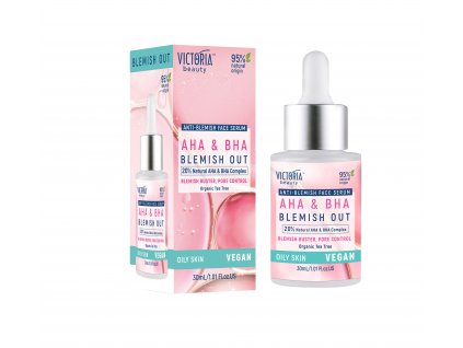 Victoria beauty Vegan Blemish out AHA BHA Bělící pleťové sérum s BIO tea tree olejem 30 ml