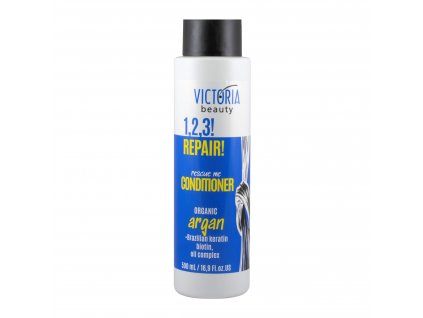 Victoria beauty 1,2,3 REPAIR! Regenerační vlasový kondicionér s arganovým olejem a brazilským keratinem 500 mL