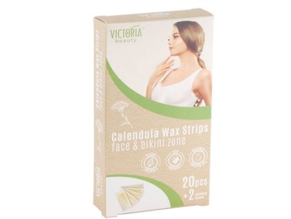 victoria beauty depiliacines vasko juosteles veidui ir bikini zonai su medetku ekstraktu jautriai odai 20vnt 1