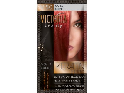 Victoria Beauty Keratin Therapy Tónovací šampon na vlasy V 50, Garnet, 4-8 umytí