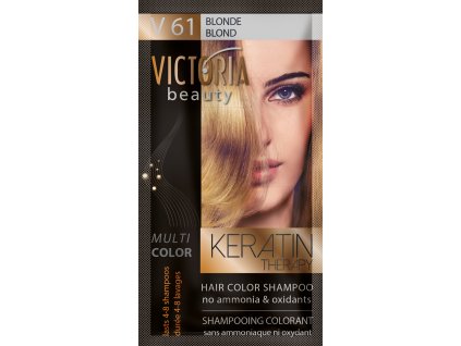 Victoria Beauty Keratin Therapy Tónovací šampon na vlasy V 61, Blonde, 4-8 umytí