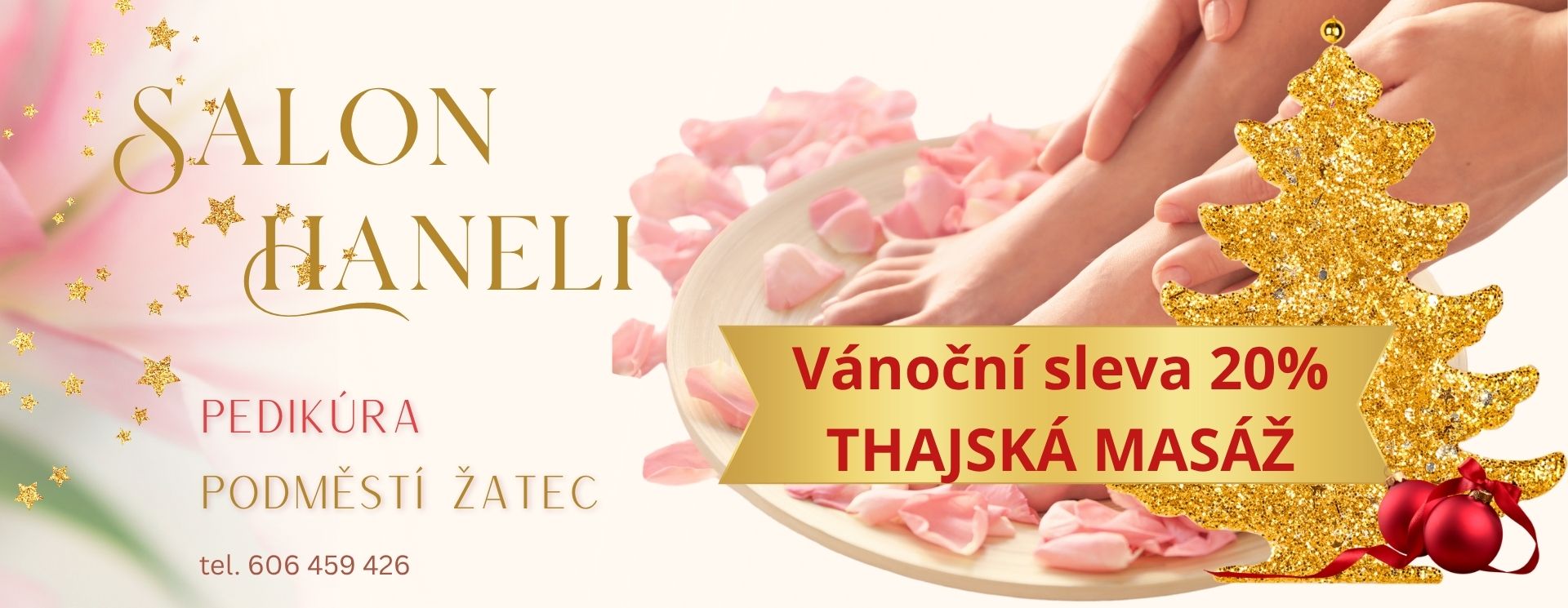 Pedikúra Žatec Salon Haneli - dárkový poukaz na thajskou masáž nohou