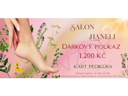 v Kart pedikura 1.200 Kč Pedikúra Žatec Haneli