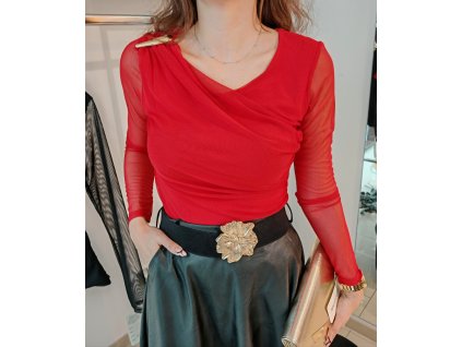 Síťový řasený top